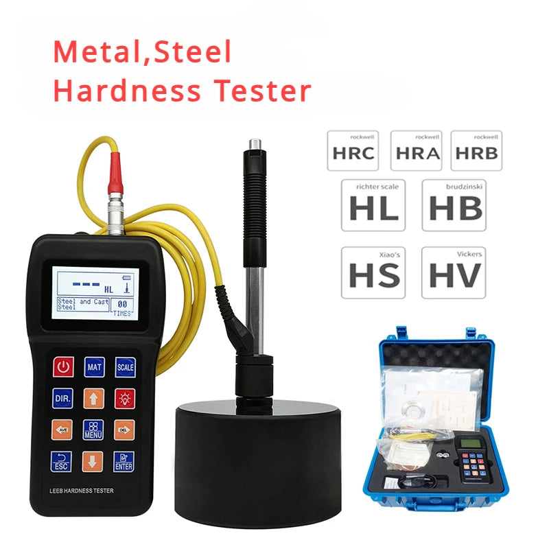 JITAI776 Metal Leeb Hardness Tester Stainless Steel Alloy Copper Hardness Measuring Meter HRC HL HB HV HS HRB Hardness Testing Gauge JITAI776 Metal Leeb Hardness Tester Stainless Steel Alloy Copper Hardness Measuring Meter HRC HL HB HV HS HRB Hardness Testing Gauge